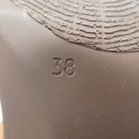 Naot Intact Beige Pewter Leather Open Toe Slingback Heeled Sandals Womens 38 - Picture 13 of 13